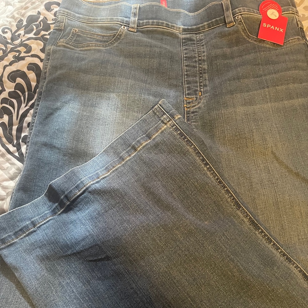 NWT Spanx Denim Flare XL